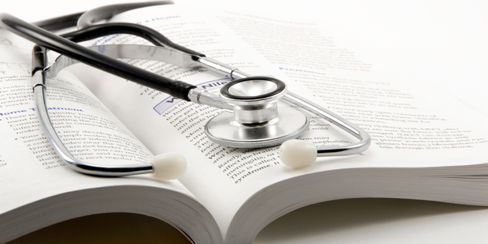 stethoscope on a book